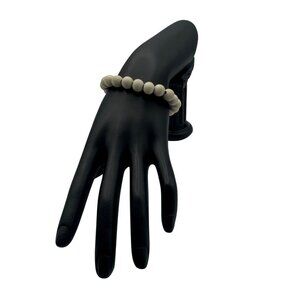 Natural Wooden Bead Stretch Bracelet  Elastic Design Neutral